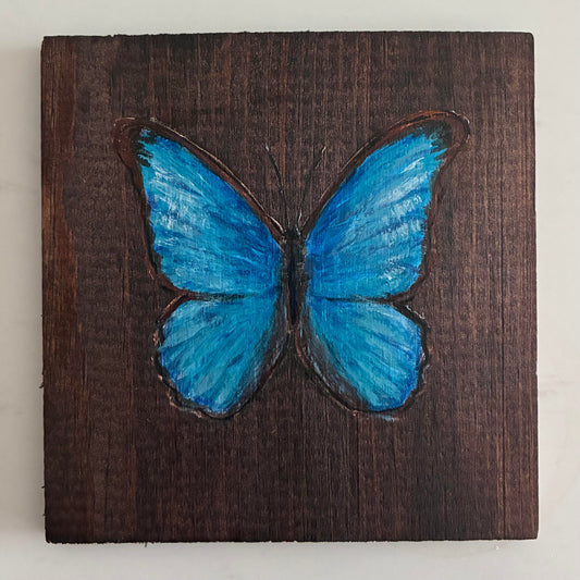 Blue Morpho Butterfly Painting
