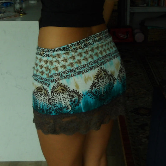 Boho Mini Skirt // Thrift Flip